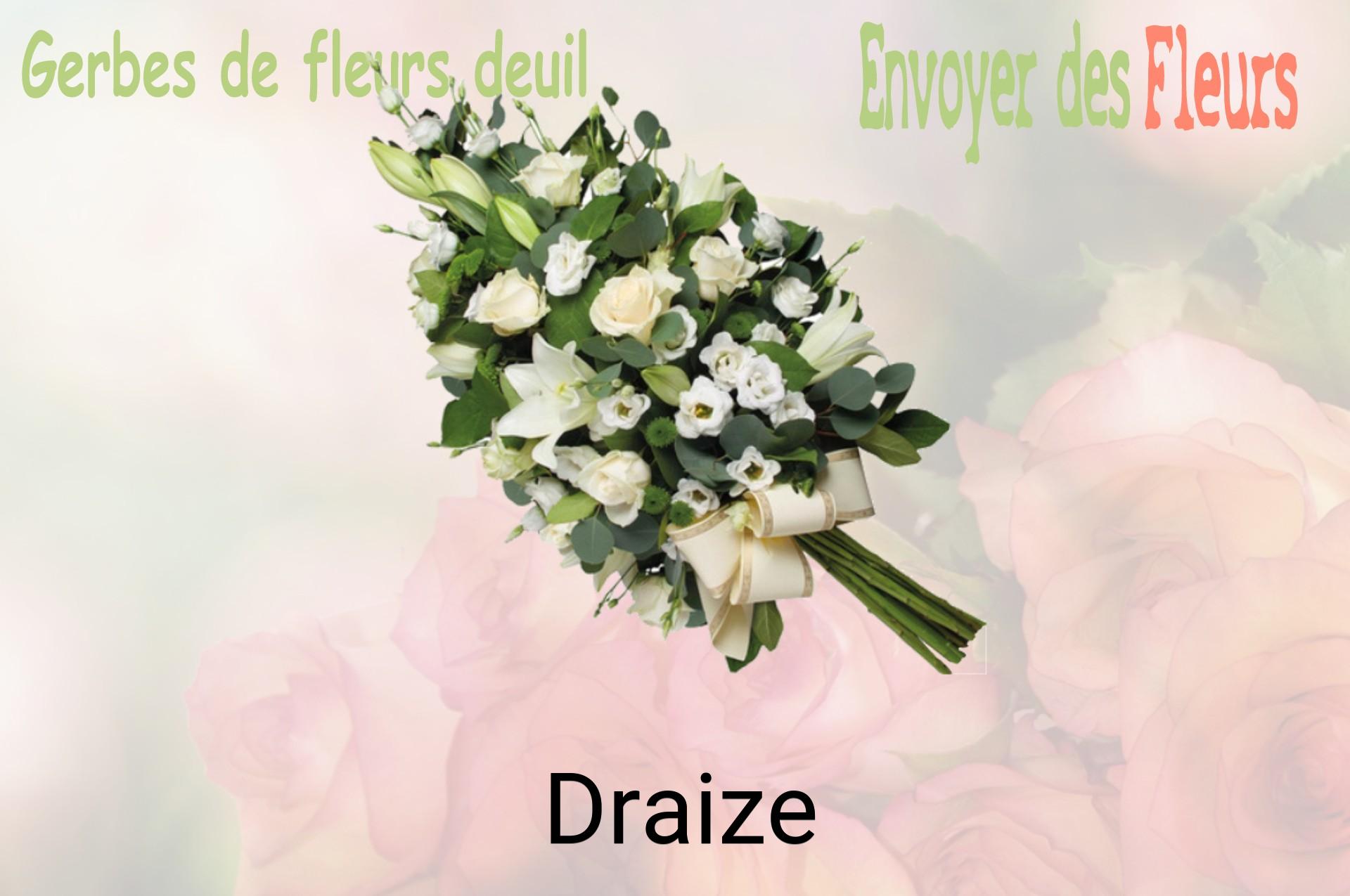Gerbe de fleurs de deuil livrée à Draize